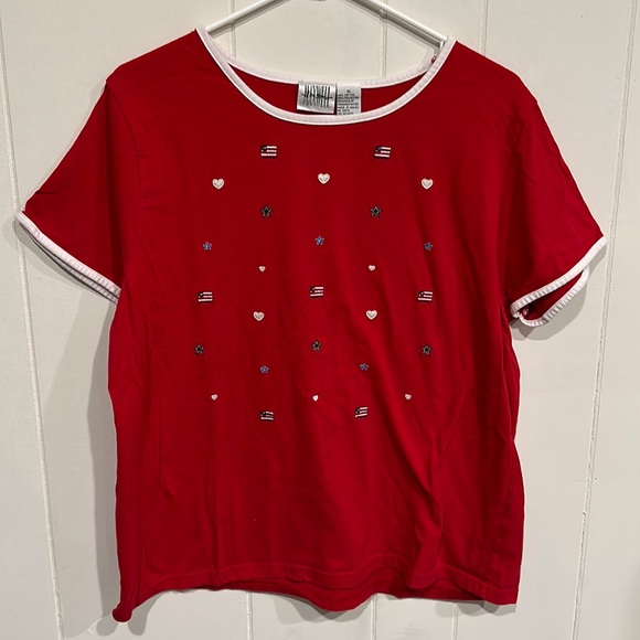 Vintage Fourth of July / American Flag Embroidered Shirt - Picture 1 of 7